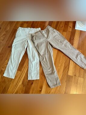 women's  Casual Chino Pants in Light Beige and Stone - old navy